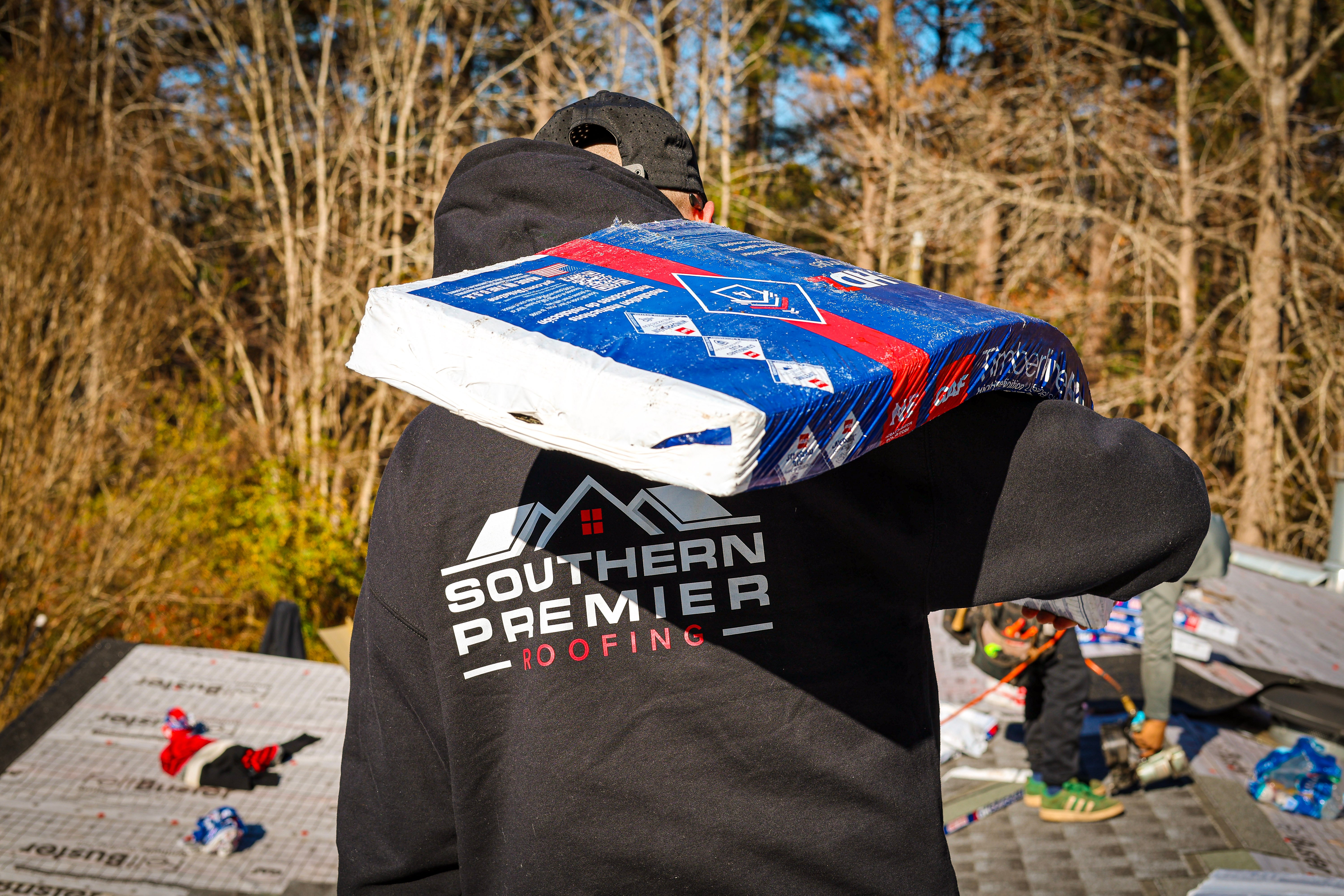 Southern Premier Roofing at roof installation